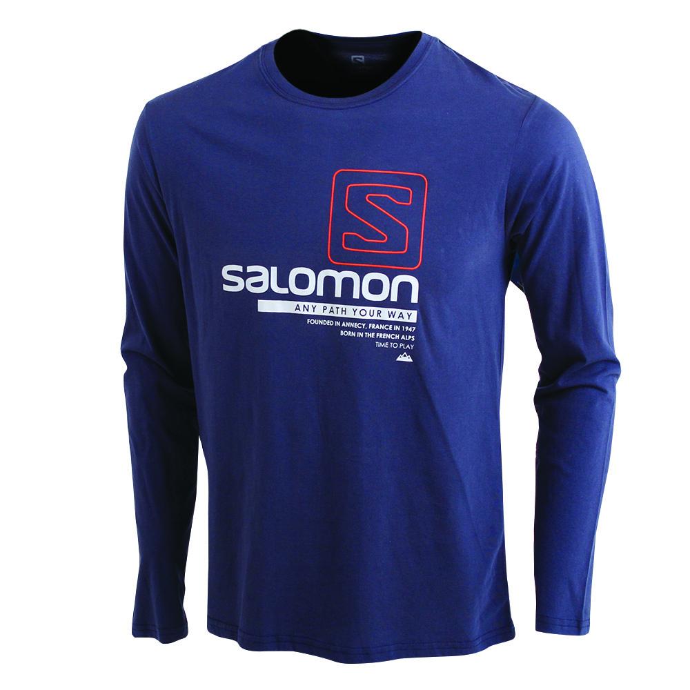 Salomon TRAIL LS M Tops Hombre - Azul Marino - Colombia (09743-AQMD)